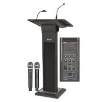 Système de pupitre de sonorisation Ahuja ASL-3000R avec haut-parleur intégré et microphone sans fil