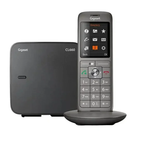 Téléphone Sans Fil DECT Gigaset CL660 avec Base Déportée et Écran Couleur